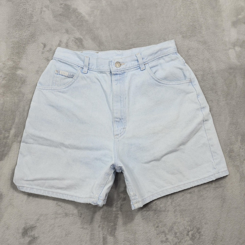 Vintage Lee Shorts Womens 28 Blue Light Wash High Rise Mom Denim Relaxed Casual